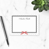 Post-it® Classique moderne noir blanc Polka point rouge rub
