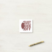 Post-it® Classy jusqu'au lancement de Funny Imaginaire Foot (Sur un bureau)