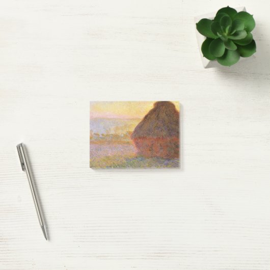 Post-it® Claude Monet Impressionniste Peinture Graystaks I (Bureau)