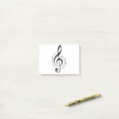 Post-it® Clave de Sol Pentagrama y Melodia (Sur un bureau)