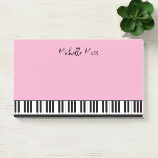 Post-it® Clavier de piano musical simple mignon rose (Bureau)