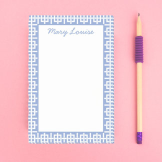 Post-it® Clé grecque bleue et blanche personnalisée