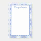 Post-it® Clé grecque bleue et blanche personnalisée (Devant)