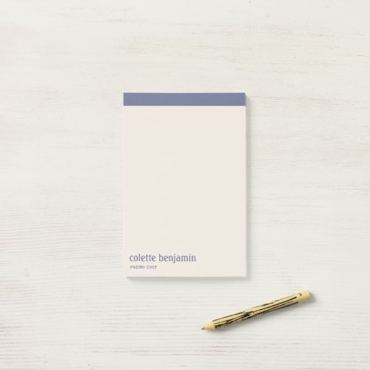 Post-it® Clean Minimalist Blue-Grey & Pale Peach (Sur un bureau)