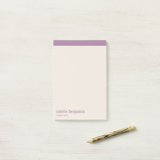 Post-it® Clean Minimalist Lavender Purple & Pale Peach (Sur un bureau)