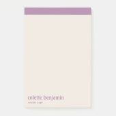 Post-it® Clean Minimalist Lavender Purple & Pale Peach (Devant)