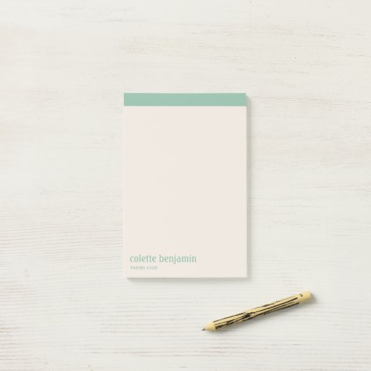 Post-it® Clean Minimalist Turquoise-Green & Pale Peach (Sur un bureau)