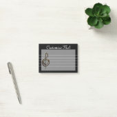 Post-it® Clef triple musicale noire (Bureau)