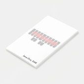 Post-it® Clés rouges et noires de machine de Steno de (Incliné)