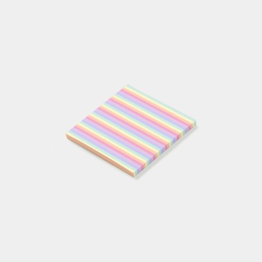 Post-it® Client Bleu Vert violet jaune orange rayé (Incliné)