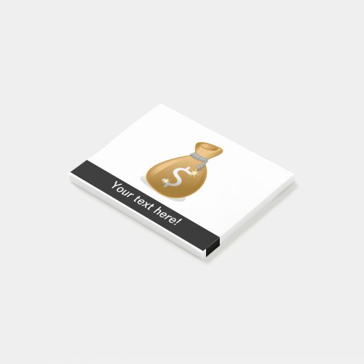 Post-it® Clipart sac argent (Incliné)