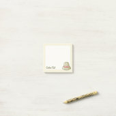 Post-it® Cloche Casquette jaune (Sur un bureau)