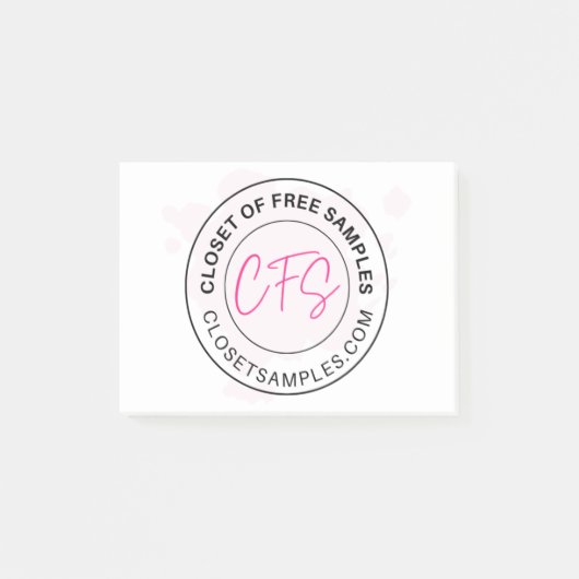 Post-it® Closet of Free Samples Logo 2021 Edition (Devant)