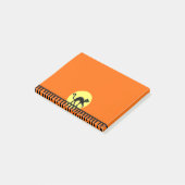 Post-it® Clôture de la lune jaune de chat noir (Incliné)