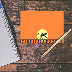 Post-it® Clôture de la lune jaune de chat noir