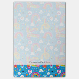 Post-it® clouds rainbows rain drhepattern