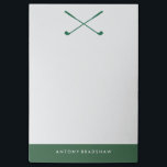 Post-it® Clubs de golf verts personnalisés<br><div class="desc">Ce design élégant sur le thème du golf peut être personnalisé avec votre nom,  monogramme,  initiales ou tout texte de votre choix. Visitez notre magasin pour plus de designs et de couleurs.</div>