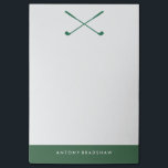 Post-it® Clubs de golf verts personnalisés<br><div class="desc">Ce design élégant sur le thème du golf peut être personnalisé avec votre nom,  monogramme,  initiales ou tout texte de votre choix. Visitez notre magasin pour plus de designs et de couleurs.</div>