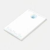 Post-it® Coastal Aqua Scallop Seashell Personnalisé (Incliné)