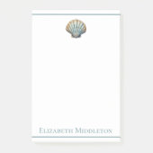 Post-it® Coastal Blue Scallop Seashell Personalized (Devant)