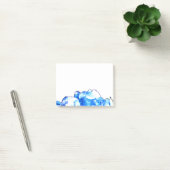 Post-it® Cobalt bleu floral élégant bleu hydrangées (Bureau)