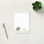 Post-it® Coccinelle sur l'amour de feuille (Bureau)