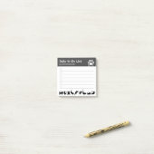 Post-it® Cochez la case Pose mignonne Chats Noirs pour fair (Sur un bureau)