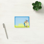 Post-it® Cochon avec signe (Bureau)