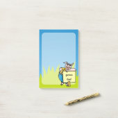 Post-it® Cochon avec signe (Sur un bureau)