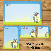 Post-it® Cochon avec un panneau
