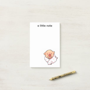 Post-it® Cochon de bébé mignon enveloppé dans une couvertur