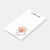 Post-it® Cochon de bébé mignon enveloppé dans une couvertur (Incliné)