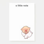 Post-it® Cochon de bébé mignon enveloppé dans une couvertur (Devant)