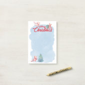 Post-it® Cochon de Noël festif (Sur un bureau)