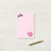 Post-it® Cochon et abeille amis (Sur un bureau)