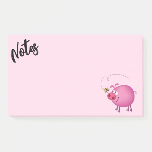 Post-it® Cochon et abeille amis  (Devant)