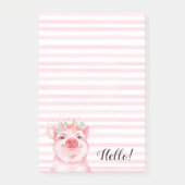 Post-it® Cochon floral mignon (Devant)