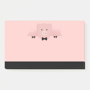 Post-it® Cochon rose mignon et élégant