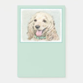 Post-it® Cocker Spaniel Buff Peinture - Art Chien original (Devant)