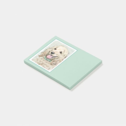 Post-it® Cocker Spaniel Buff Peinture - Art Chien original (Incliné)