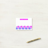 Post-it® Cocker Spaniel Chien & Paw Hot Rose & Blue (Sur un bureau)
