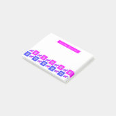 Post-it® Cocker Spaniel Chien & Paw Hot Rose & Blue (Incliné)