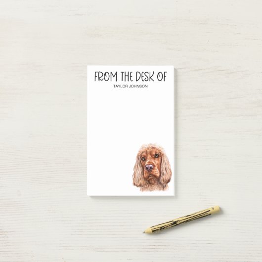 Post-it® Cocker Spaniel Lover (Sur un bureau)