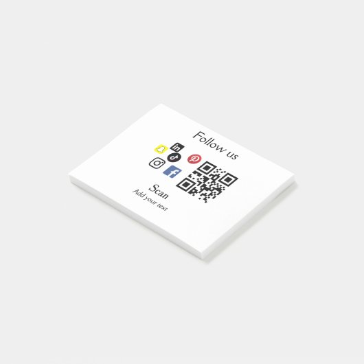 Post-it® Code-barres du site Web d'entreprise simple (Incliné)