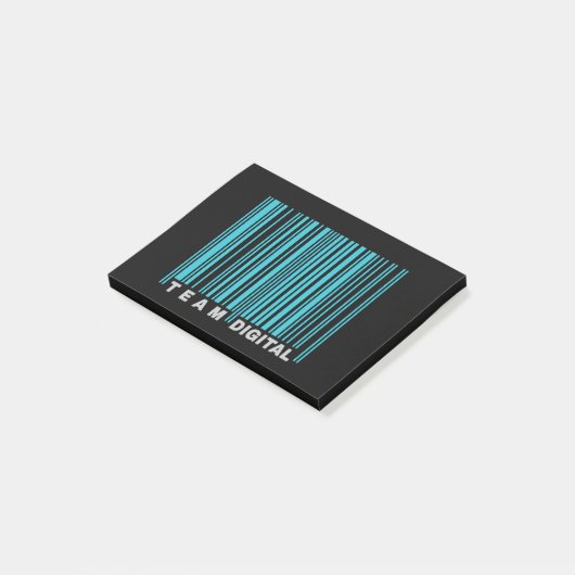 Post-it® Code-barres numérique d'équipe pour les nerds (Incliné)