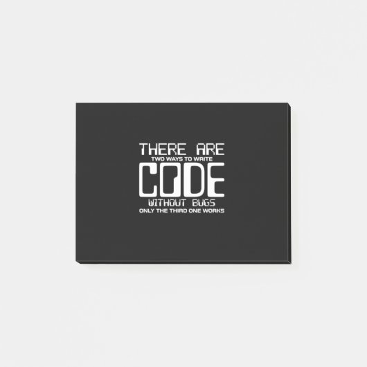 Post-it® Code Écriture Programmer sans bogues (Devant)
