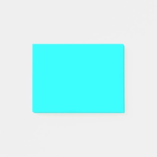 Post-it® Code hexadécimal bleu néon 00ffff (Devant)