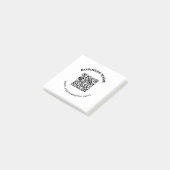 Post-it® Code QR avec nom d'entreprise Texte circulaire gra (Incliné)