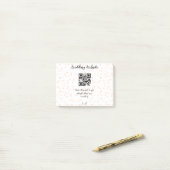 Post-it® Code QR de site web de mariage pour les détails or (Sur un bureau)