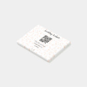 Post-it® Code QR de site web de mariage pour les détails or (Incliné)